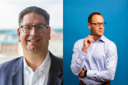 Headshots of Amir Eylon and Brian Ross