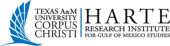 Black text reads "Harte Research Institute for Gulf of Mexico Studies" to the right of the TAMUCC logo