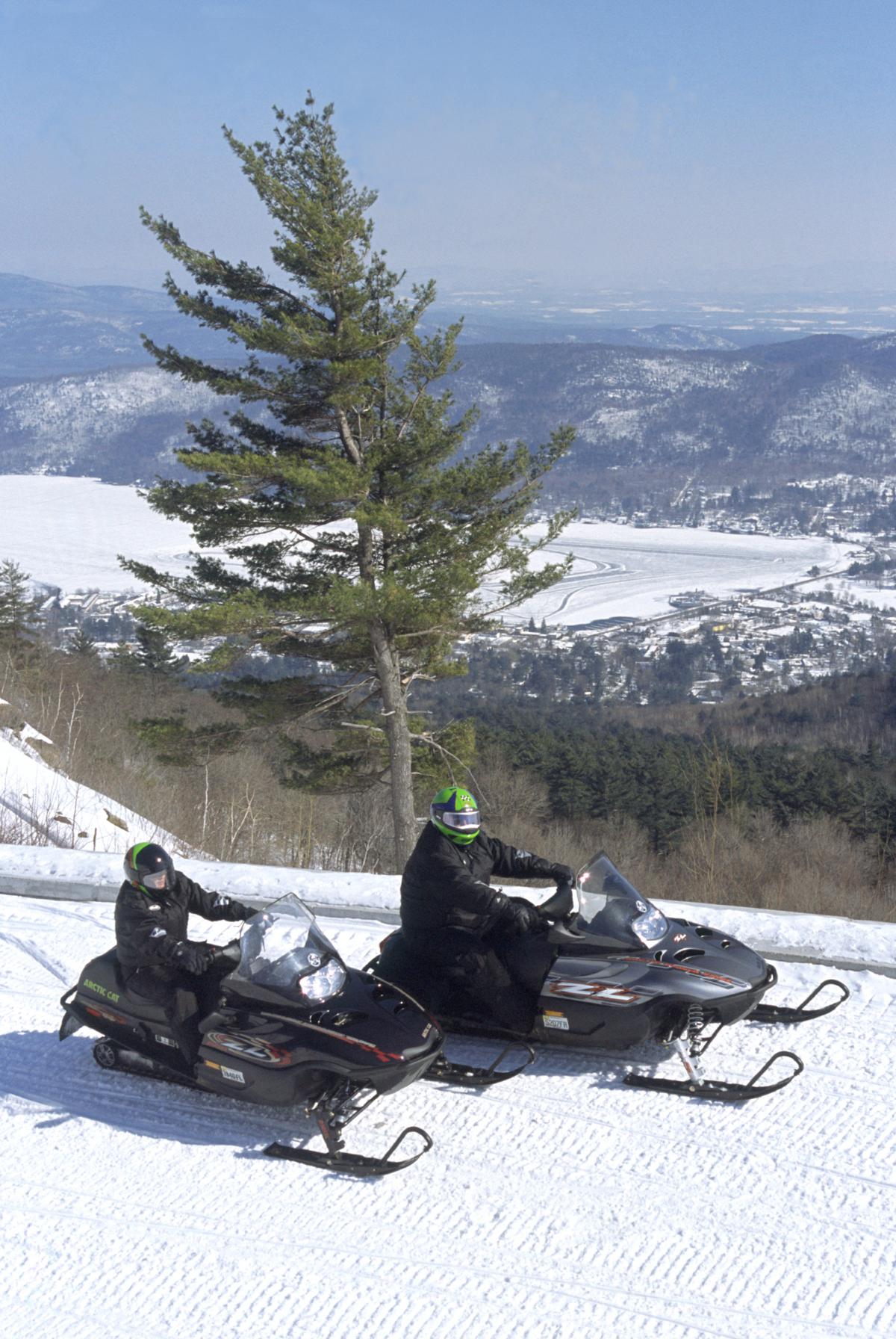 Snowmobilers on Prospect