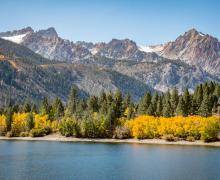 Twin Lakes lower view fall colors