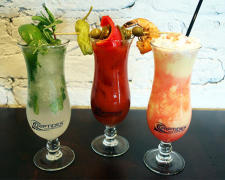 Three colorful mocktail cocktails from Riptides to choose from