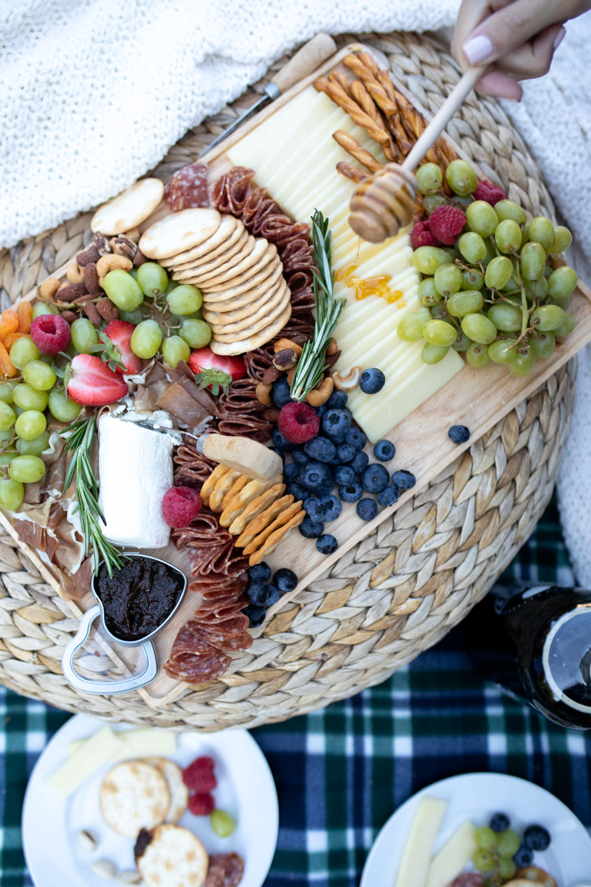 Crackers And Grapes At A Newport Mansions Picnic