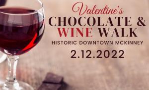 Poster for Lone Star Wine Cellar chocolate and wine walk