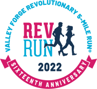 Rev Run 2022 Logo - Valley Forge Revolutionary 5-Mile Run Sixteenth Anniversary