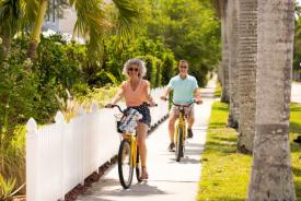 Biking in Historic Downtown Punta Gorda