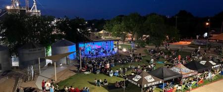 TUPPS Brewery concert stage at night