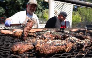 Pepper Steaks on the BBQ