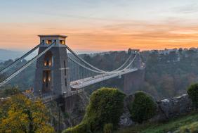 A view of the Clifton Suspension Bridge in West Bristol, looking towards the Abbots Leigh area - credit Jim Cossey