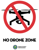 No Drone Zone banner