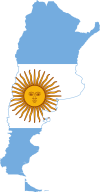 Argentina Flag Map
