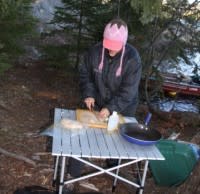 Making Focaccia in the Woods