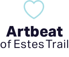 Heart. Text "ArtBeat of Estes Trail"