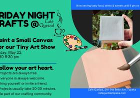 Friday Night Crafts: Paint a Small Canvas for Our Tiny Art Show