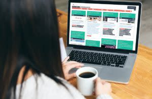 person using laptop