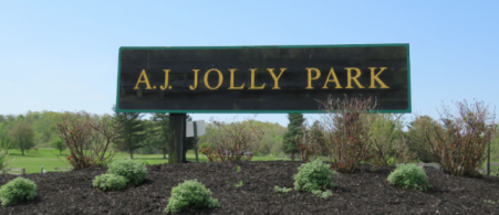 photo of sign at aj jolly park in Alexandria ky