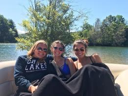 Women by lake