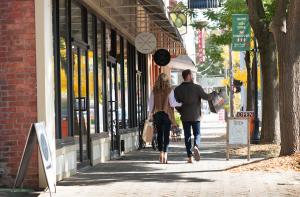 Downtown New Albany Shopping Walking