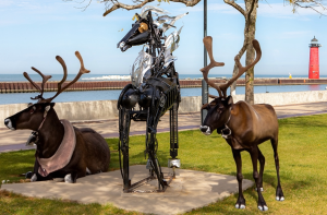 imagined sculpture walk scene