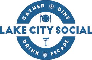 Logo for Lake City Social, a sponsor for Concerts in the Park 2026.