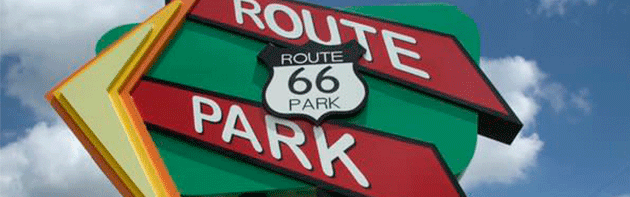 Route 66 park sign