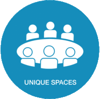 Unique meeting spaces button