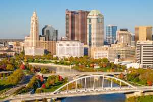 Columbus Skyline in the fall