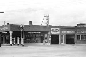 Historic photo of garage