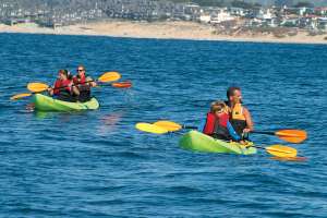 Family Kayaking on Monterey Bay