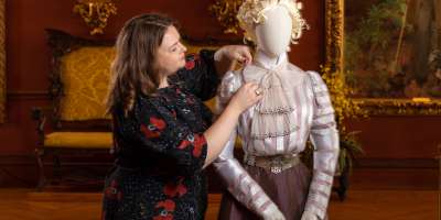 Reproduction Costume for A Vanderbilt House Party exhibit at Biltmore Estate 2019