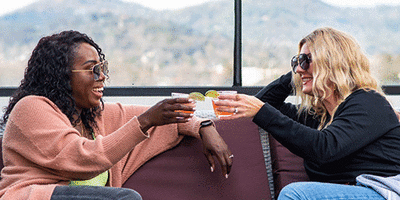 two people having drinks