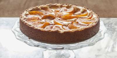Peach Bavarian Torte #Recipe | ExploreAsheville.com
