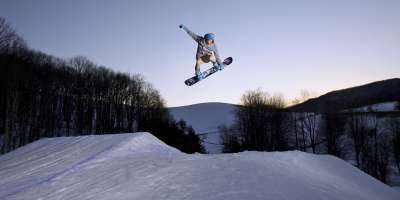 Snowboarding at Cataloochee Ski Area