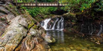 Skinny Dip Falls on the Blue Ridge Parkway near Asheville, NC