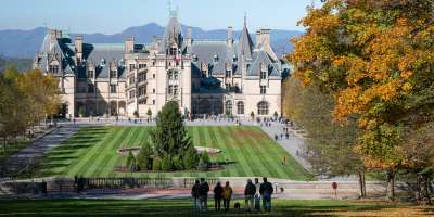 Fall color and the holidays collide at Biltmore in Asheville, NC
