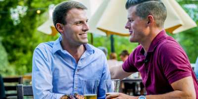 LGBTQ Couple at Smokey Park Supper Club