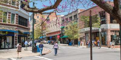 Spring in downtown Asheville