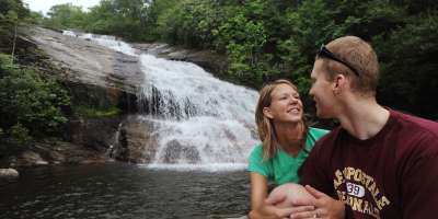 Waterfall couple