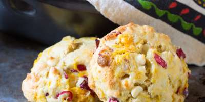 Cranberry Roasted Sweet Potato Scones #Recipe | ExploreAsheville.com