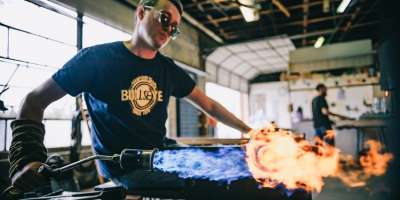 A Glass Artist Fires His Work at the North Carolina Glass Center in Asheville