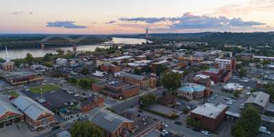 Aerial view of New Albany, Indiana