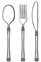 restaurant cutlery B illustration