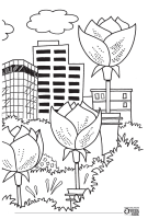 Coloring Page - Downtown Shreveport 2