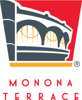 The Monona Terrace logo which includes a graphic interpretation of the Monona Terrace windows that face Lake Monona. It reads Monona Terrace under the image.