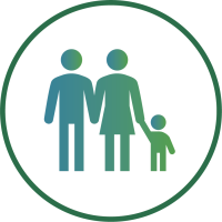 Mother, father and child icon