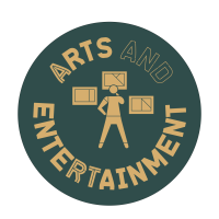 Arts and Entertainment badge with art gallery