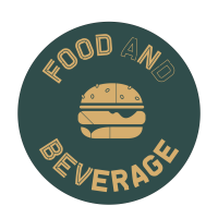 Food and Beverage Badge with burger