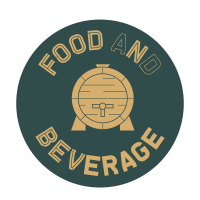 Food and Beverage badge with barrel