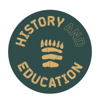 History and Education Badge with paw