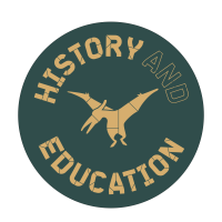 History and Education with dinosaur