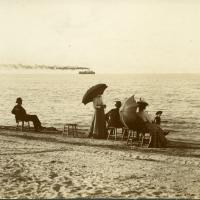 Historical beach scene